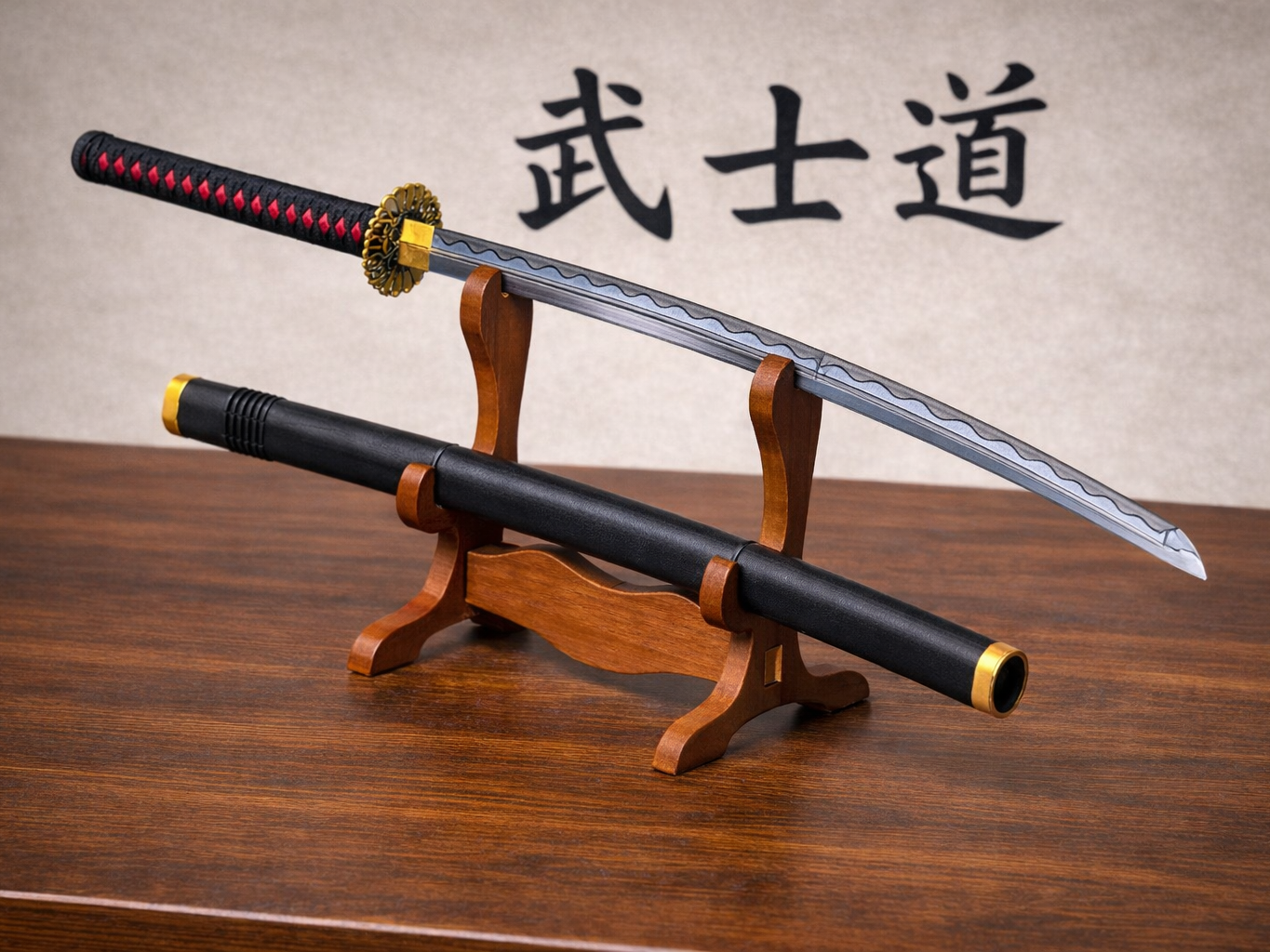 Katana + Scabbard + Stand