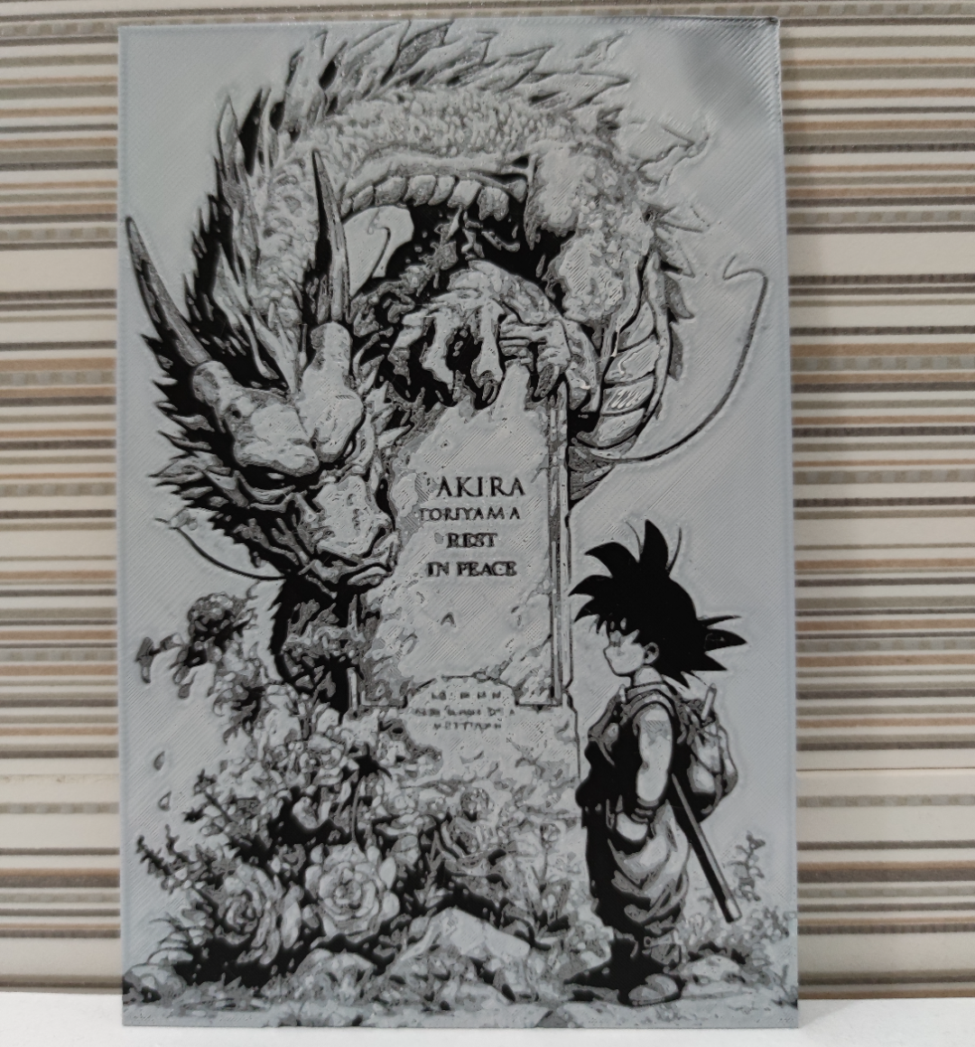 Goku's hueforge watching Akira's grave