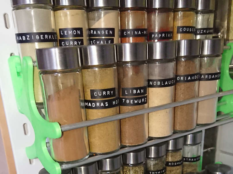 Spice rack for Ikea Skadis pegboard