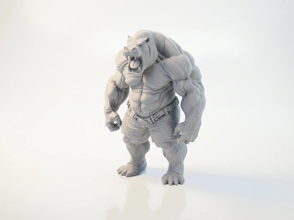 Hippo Man Monster Figurine Animals 3D Printable