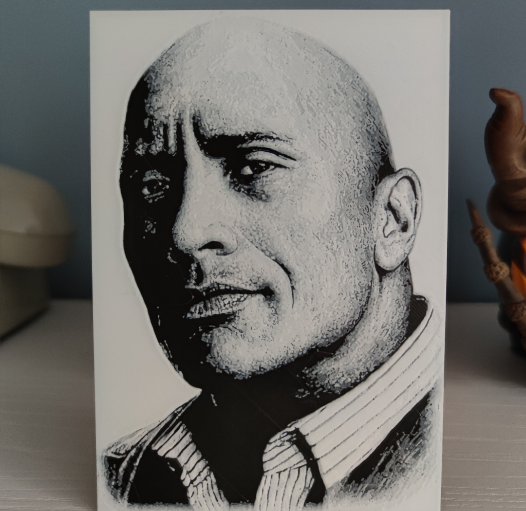 Hueforge  The Rock portrait