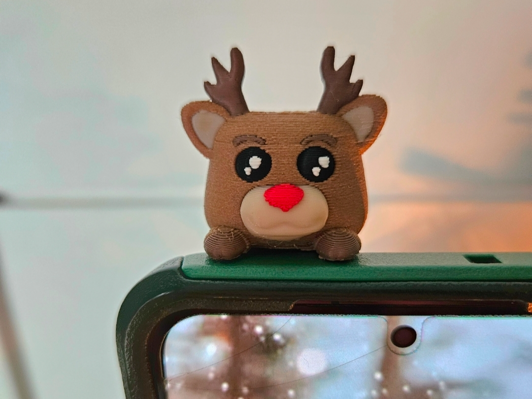 Rudolph Reindeer Peak-a-Boo Phone buddy