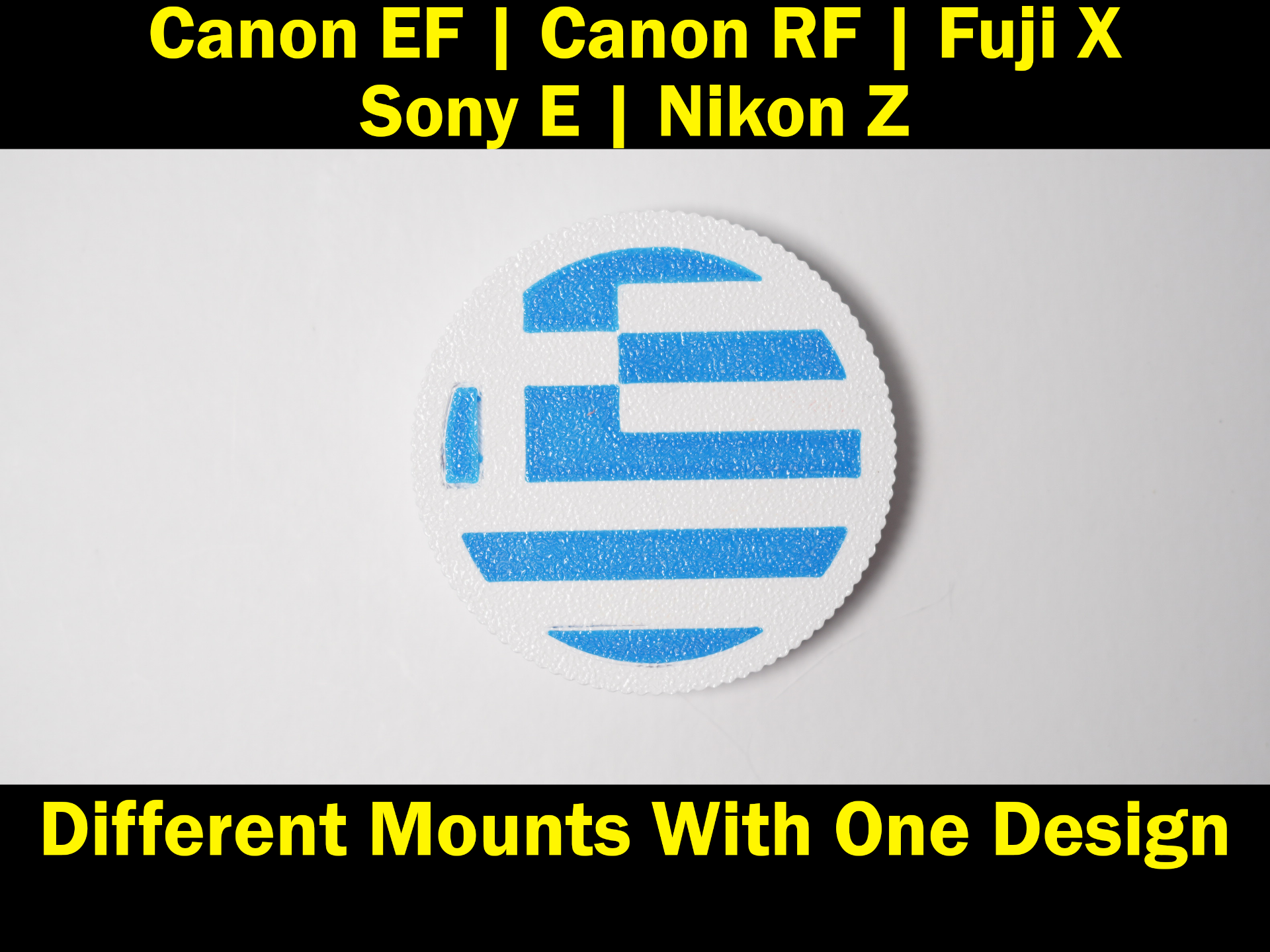 Sony E Fuji X Nikon Z Canon EF RF Lens Caps-Greece