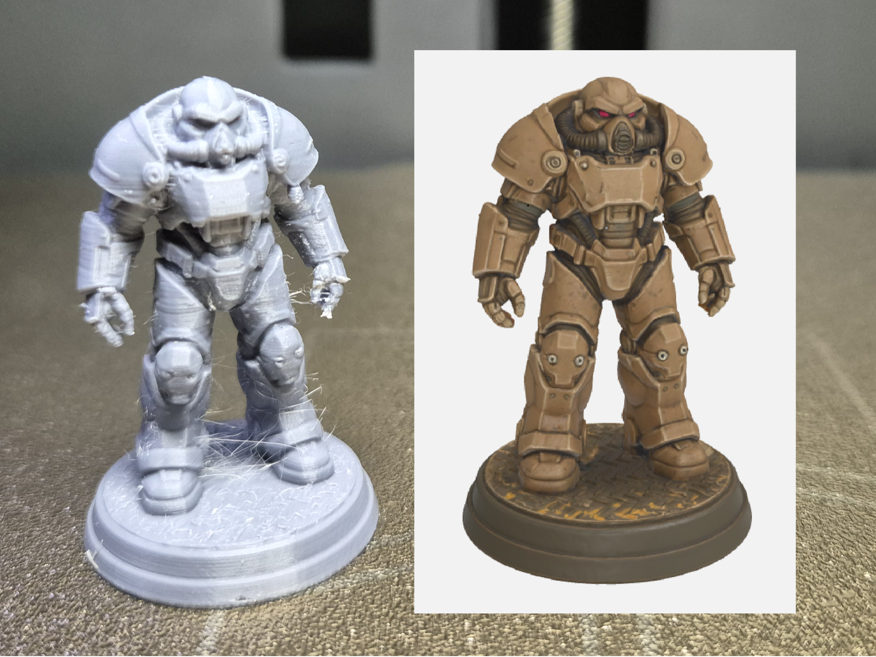 Fallout Hellcat PowerArmor Miniatur 44mm