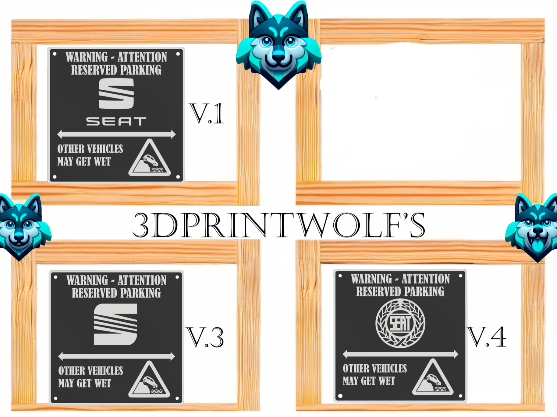 Seat's Parkingsign V.1 to V.4
