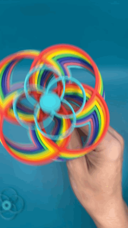 Whirligig Spinner Fidget - 4 Rings