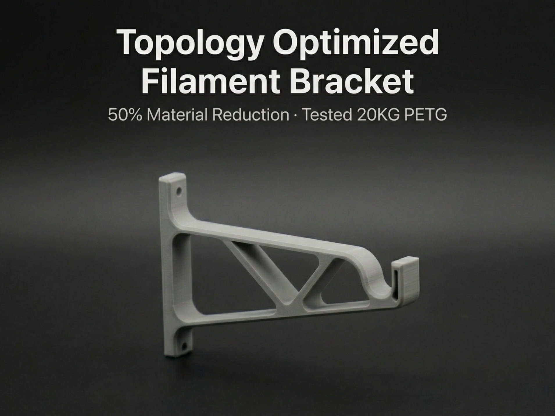 Topology Optimized Filament Rack 50% Less Material