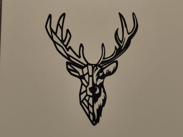 lowpoly reindeer wall art