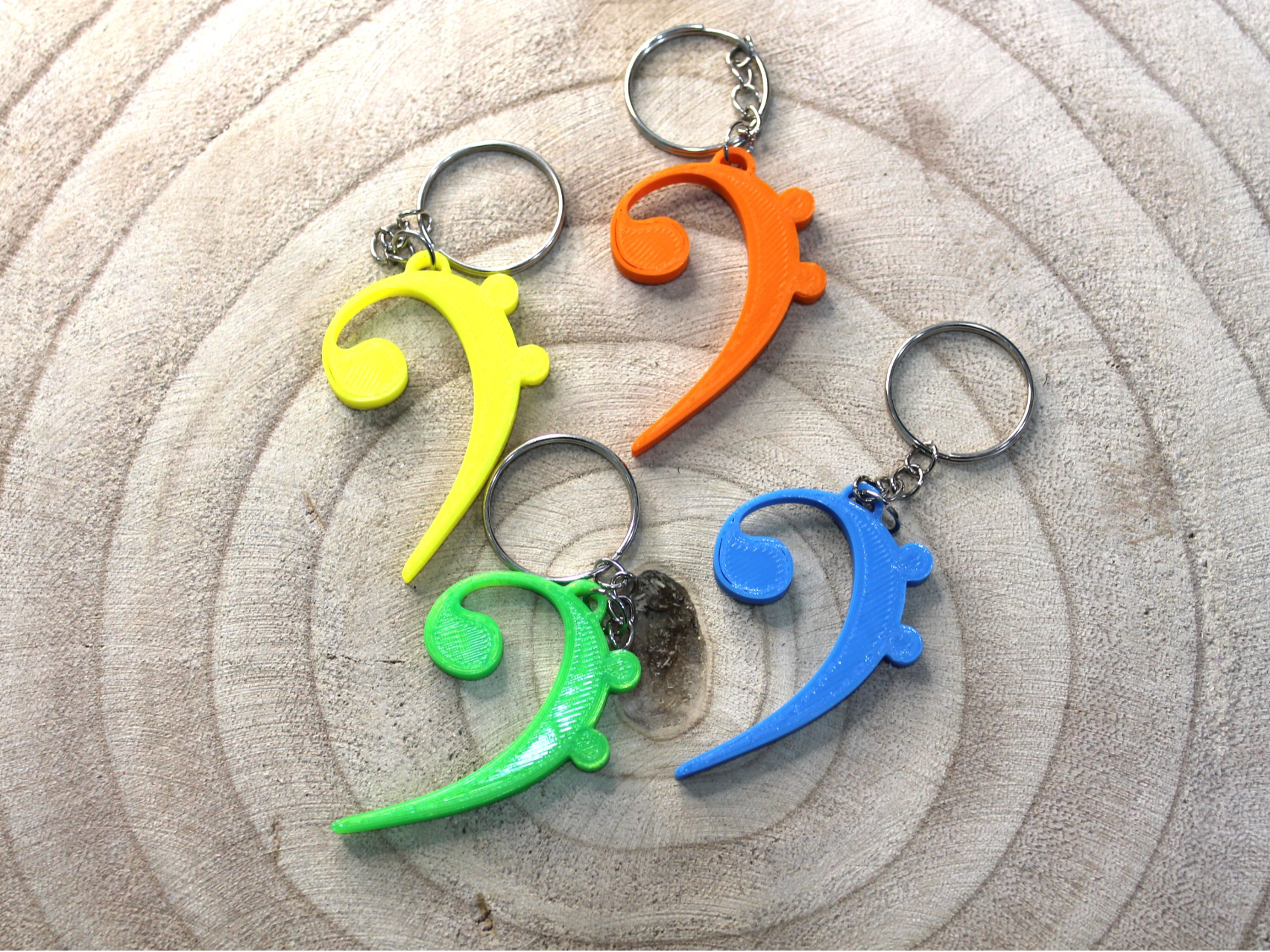 Bass clef keychain / Llavero clave de fa