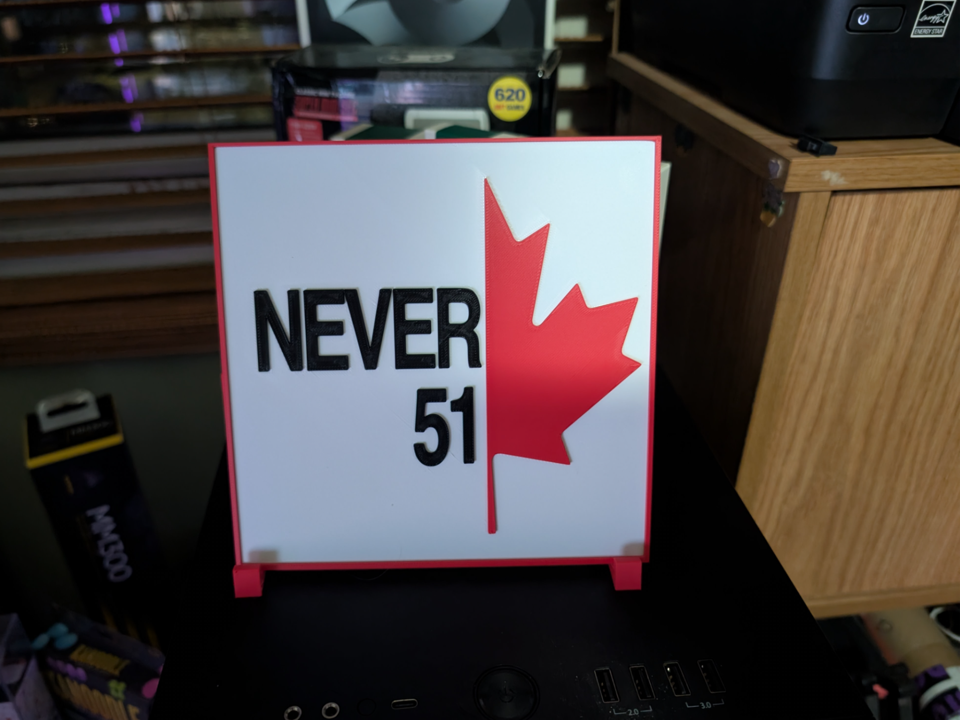 Support Canada Never 51st State sign