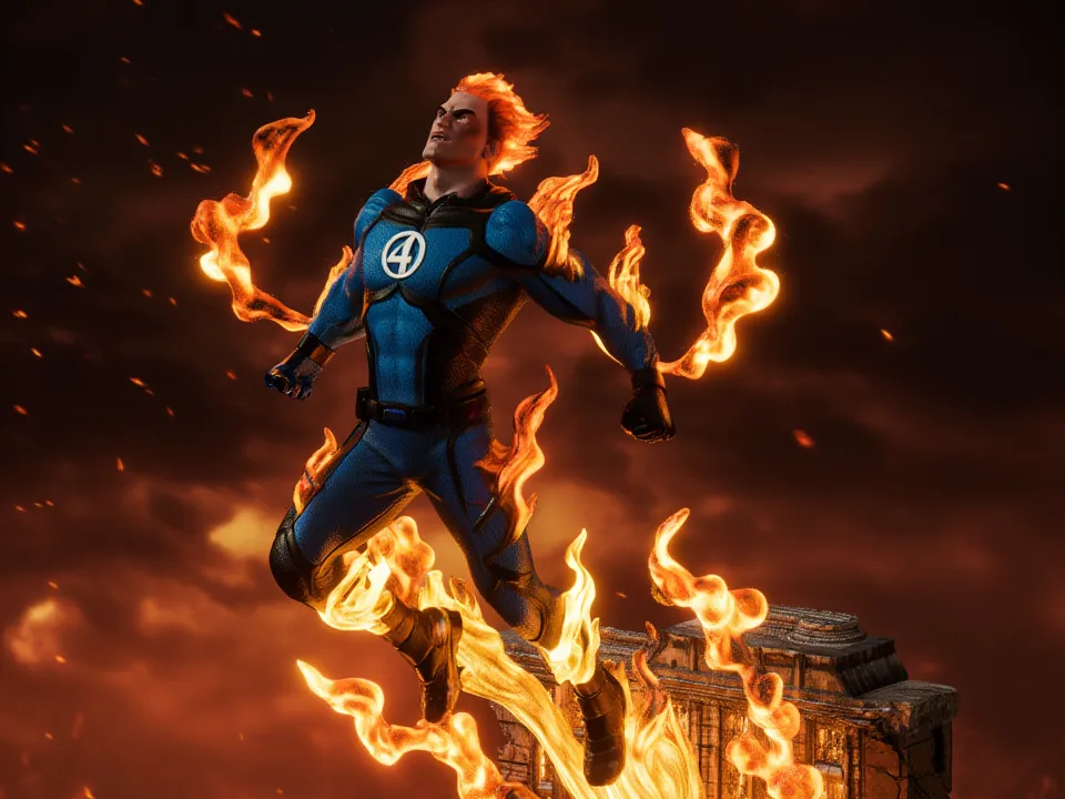 JOHNNY STORM , ANTORCHA HUMANA DE LOS 4 FANTASTICO