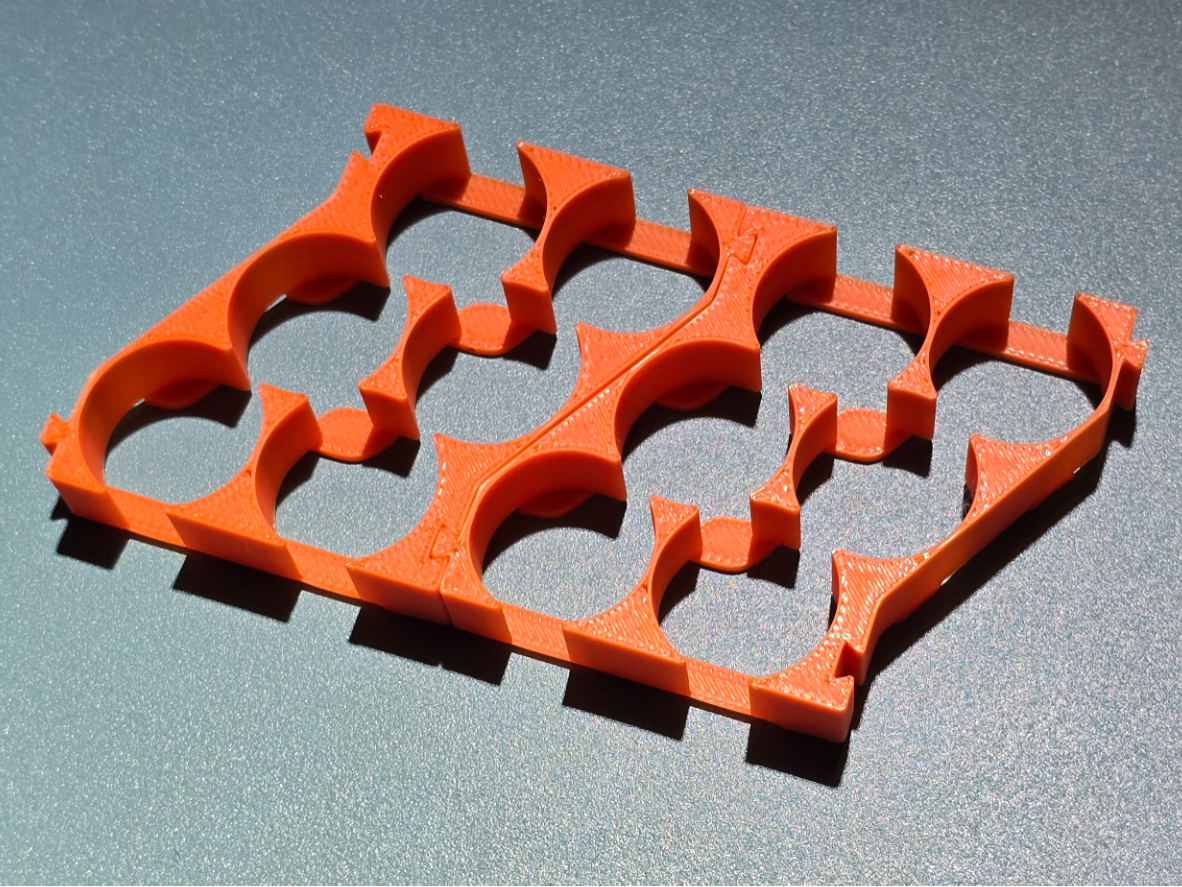 Spacer -HEX-18650 - Modular für 6 Zellen