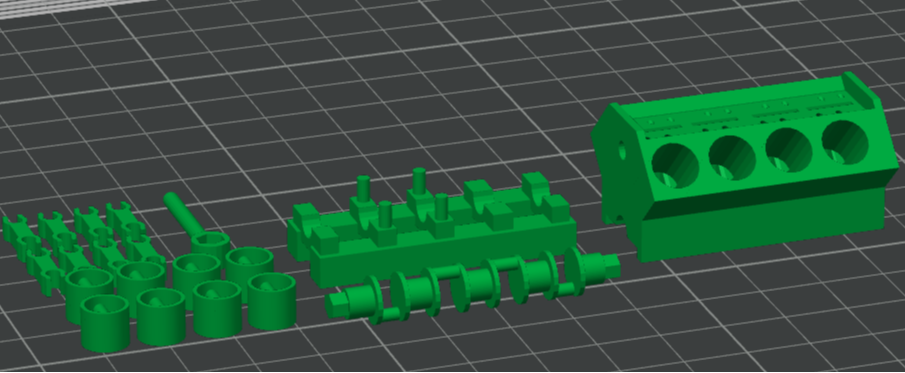V8 engine model