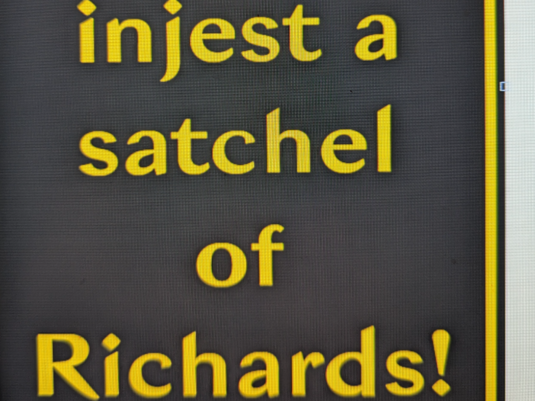 Satchel of Richards Sign
