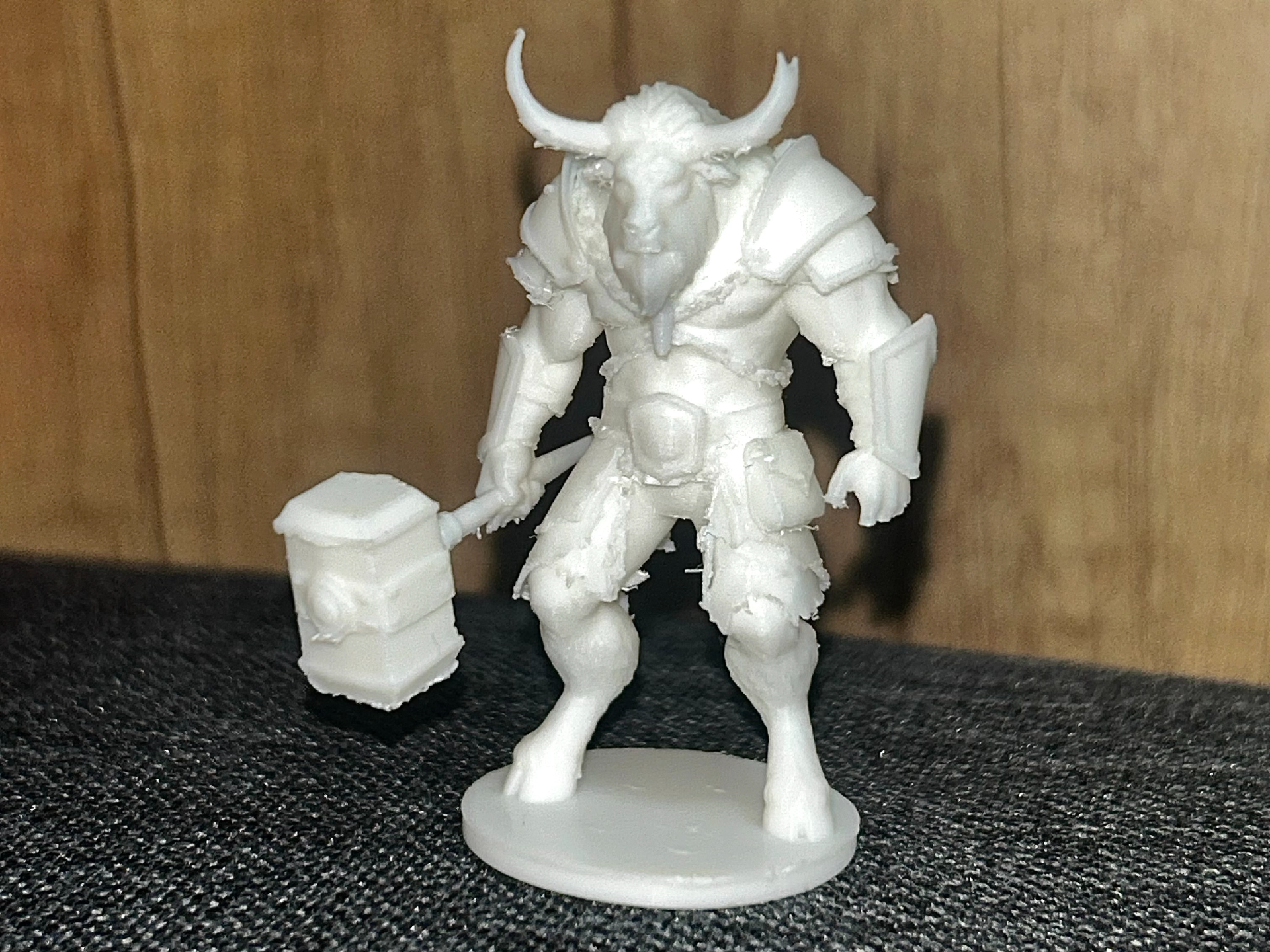 DND Minotaur Barbarian Figurine (D20 for scale)