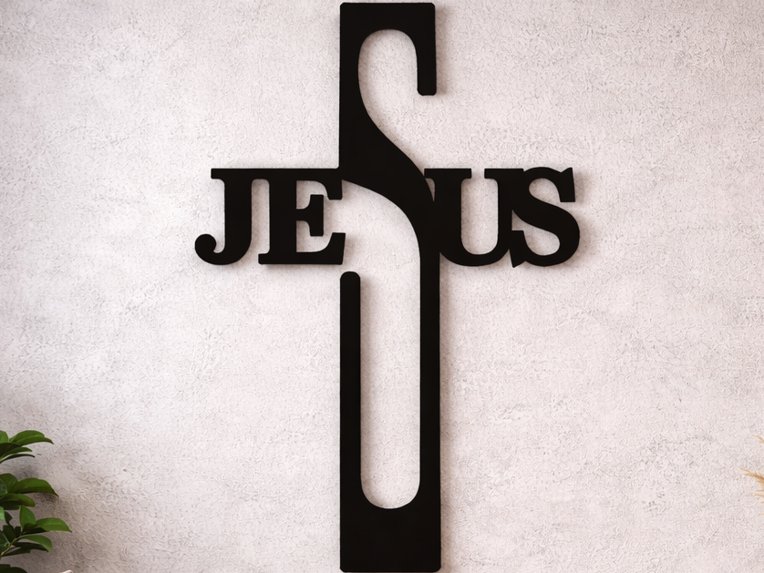 Cruz Jesus - Decoração Religiosa para Parede
