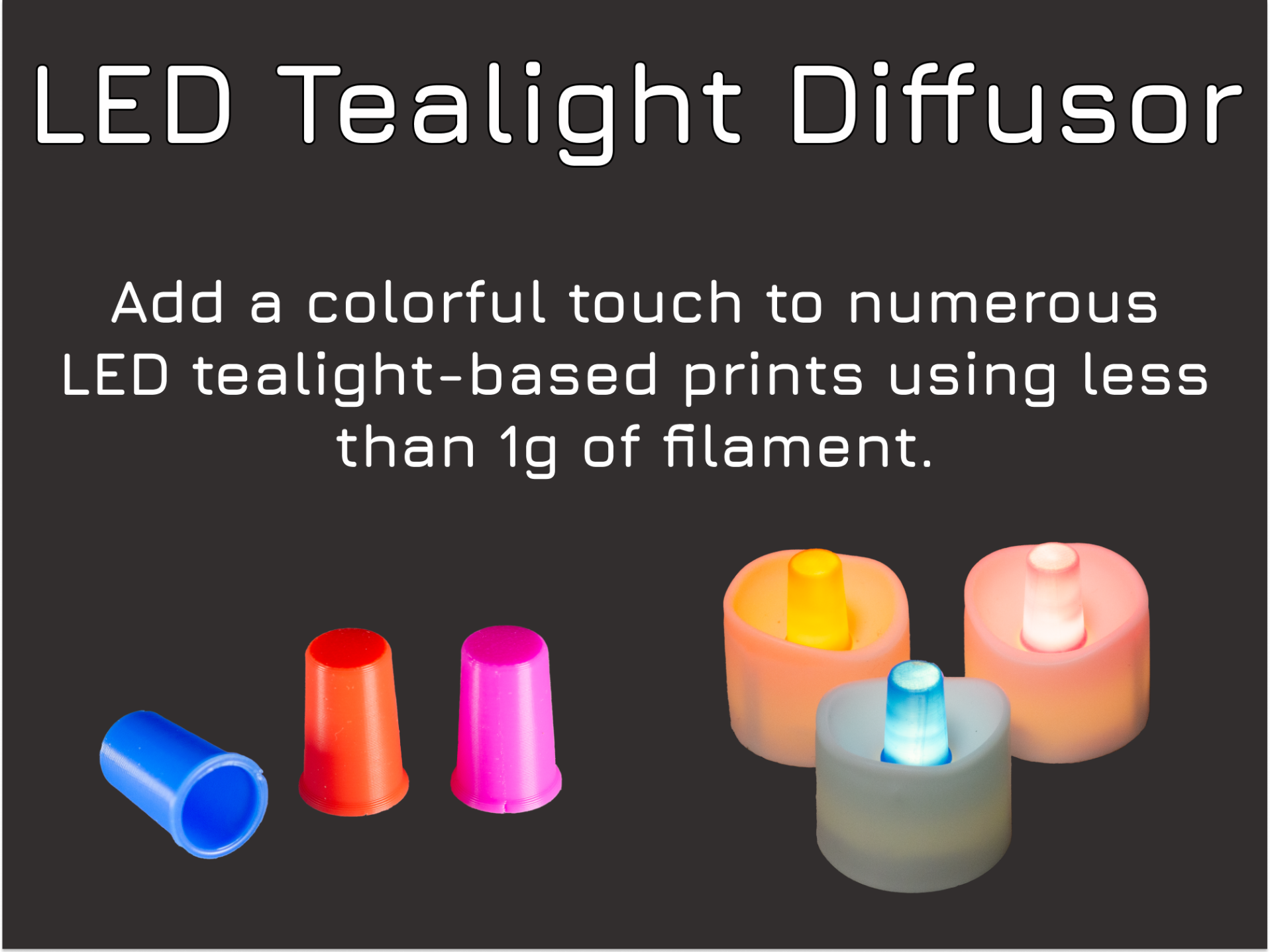 Color Diffusor for LED Tealights