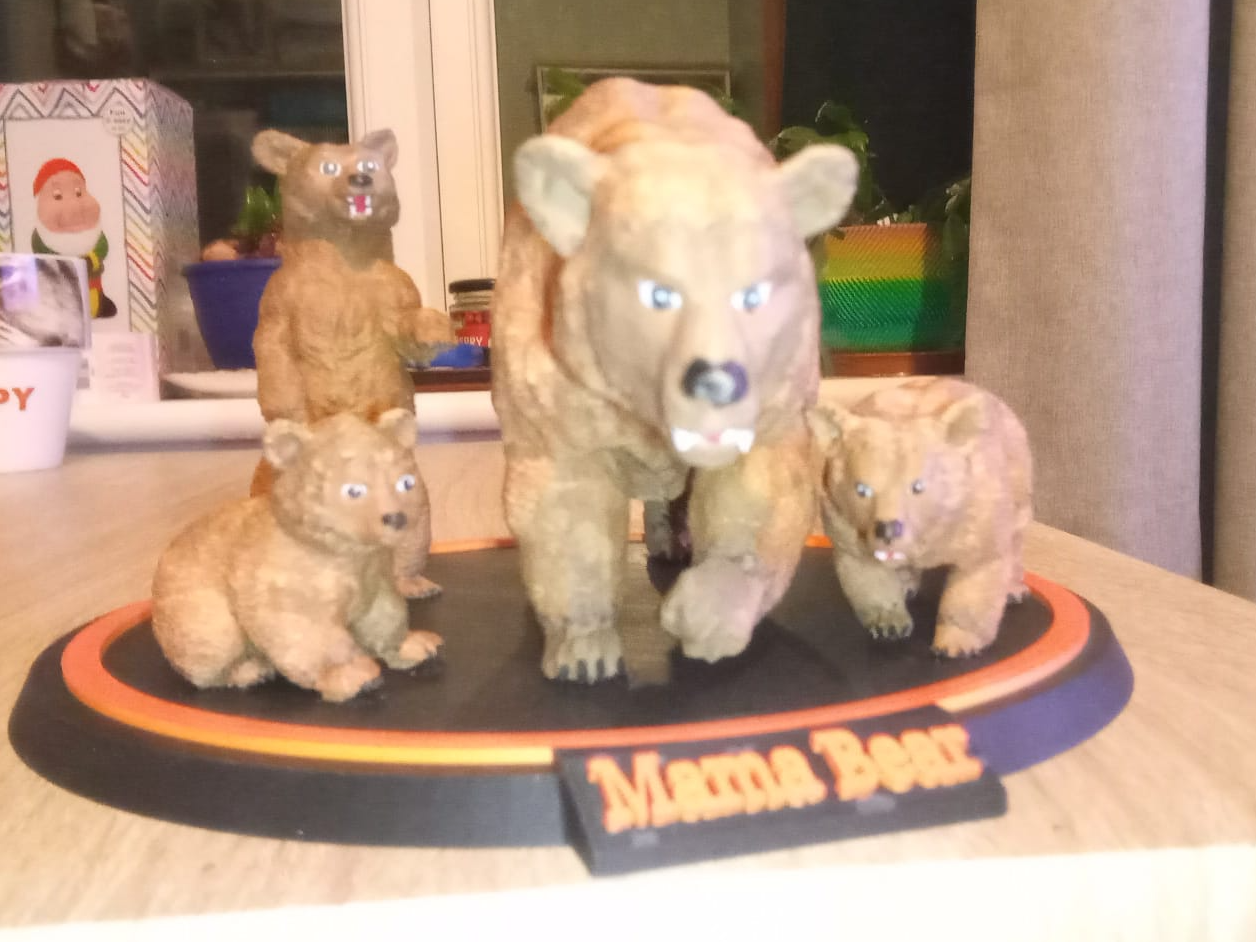 Mama Bear and Cubs