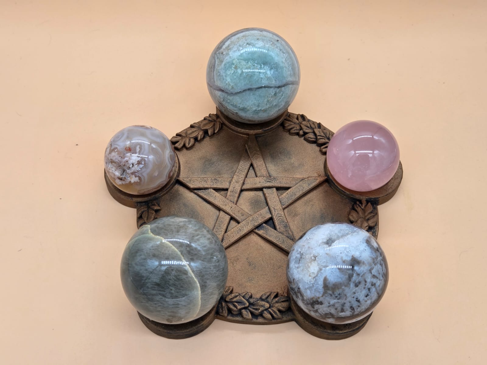 Pentagramm-Kristallhalter / Altar-Dekoration