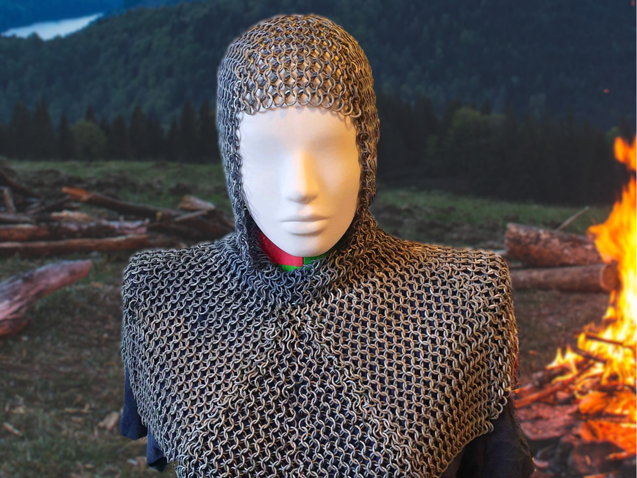 Chainmail Hood Coif for Cosplay