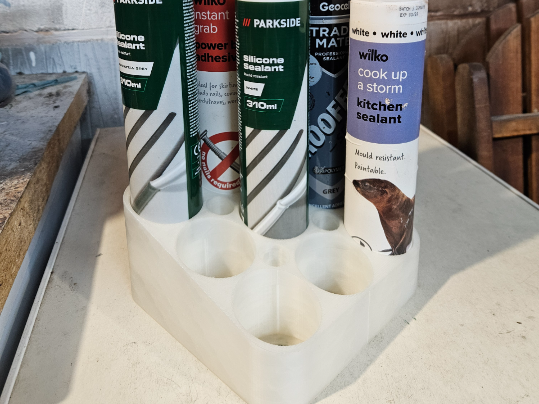 Caulk Silicone Sealant Tube Storage Small 3x3