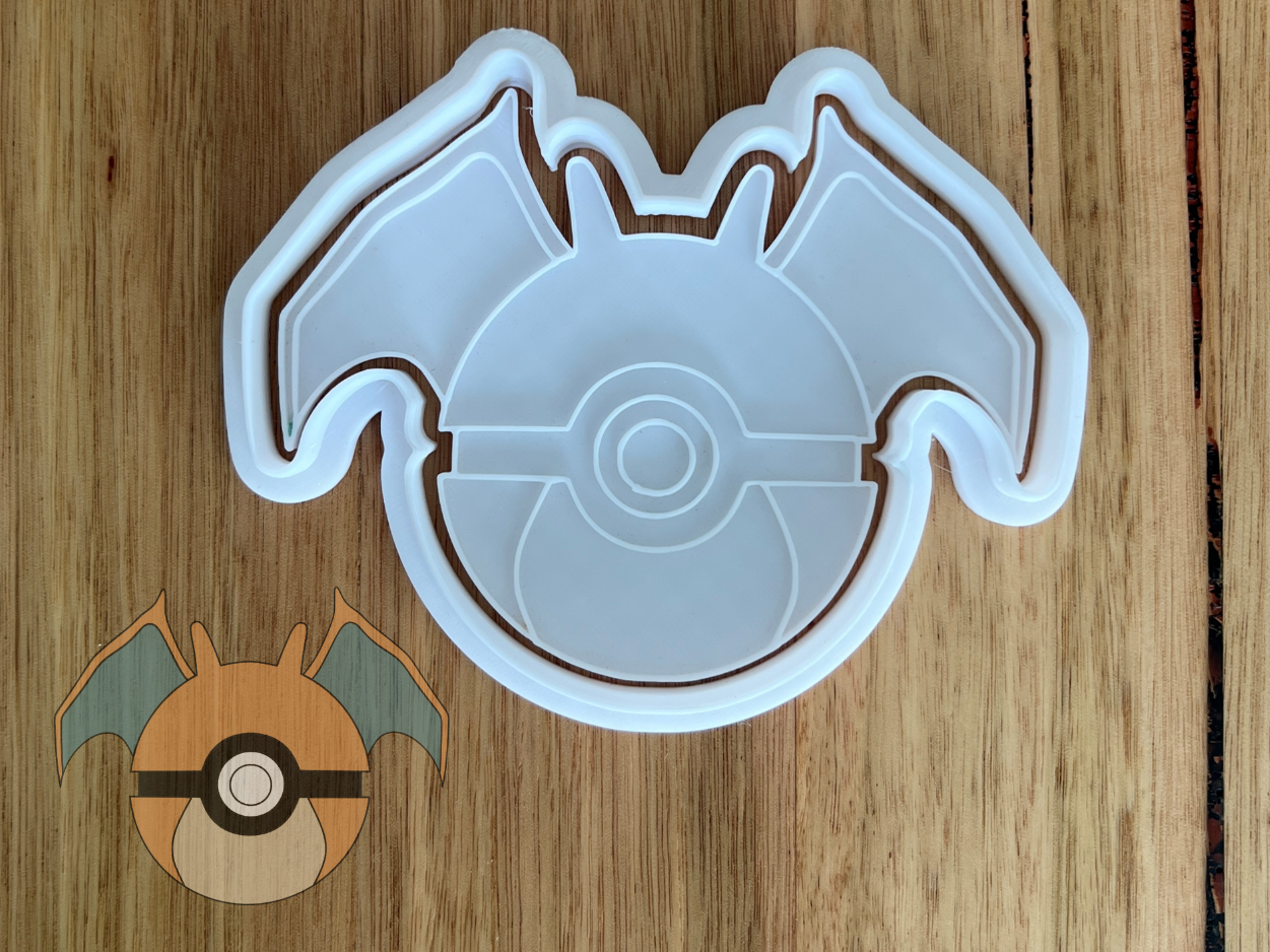Pokeball Charizard Cookie Cutter and Stamp