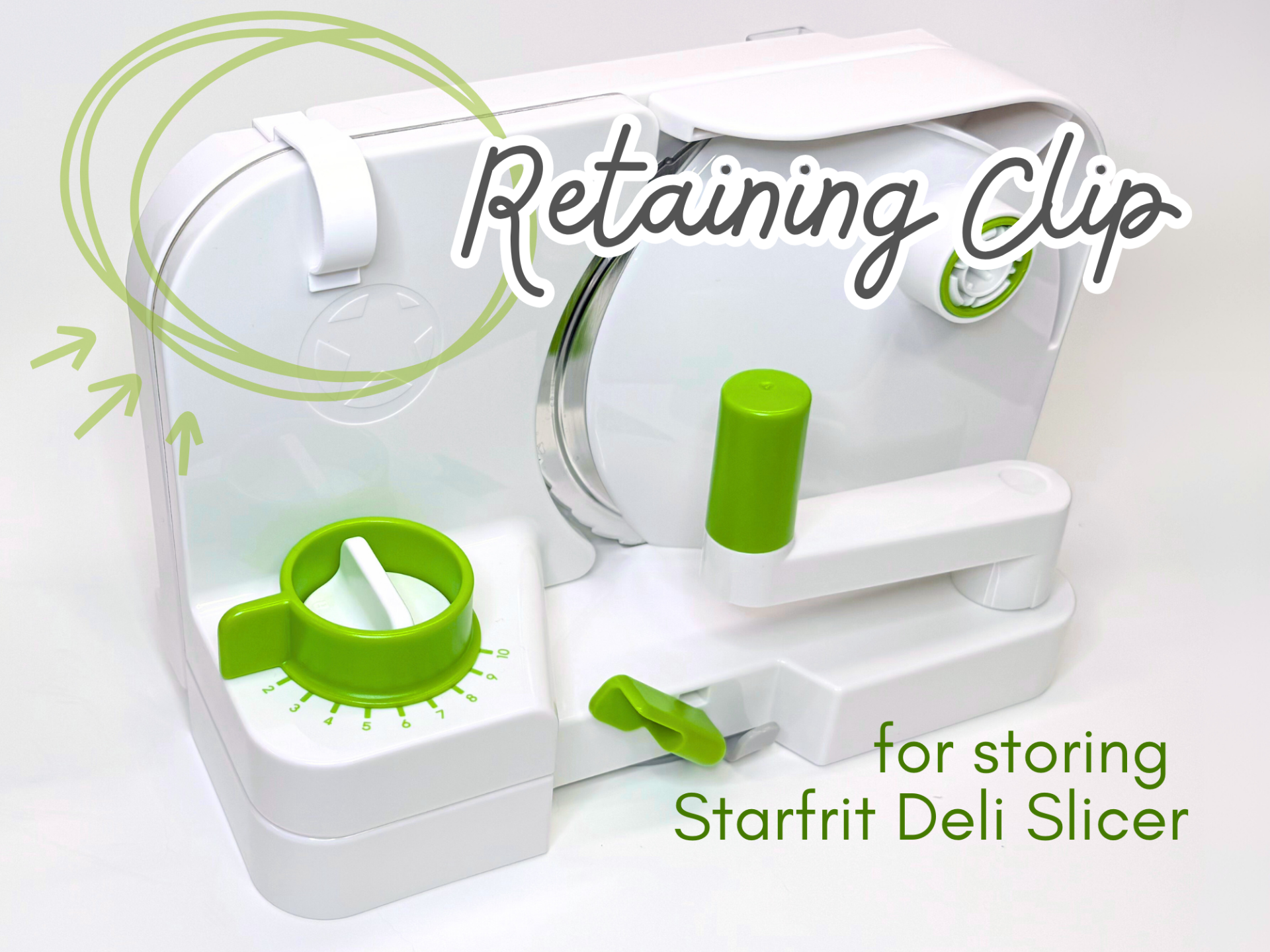 Starfrit deli slicer clip - keep it folded!