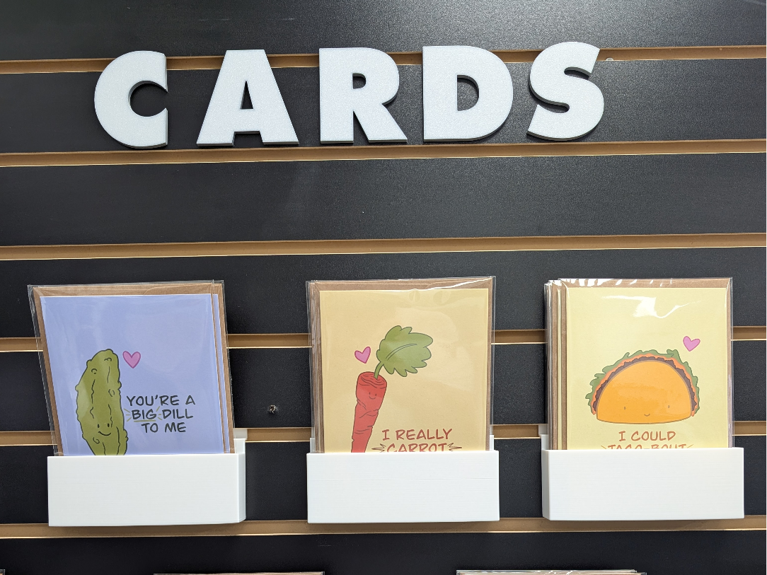 Slat Wall Greeting Card Holder