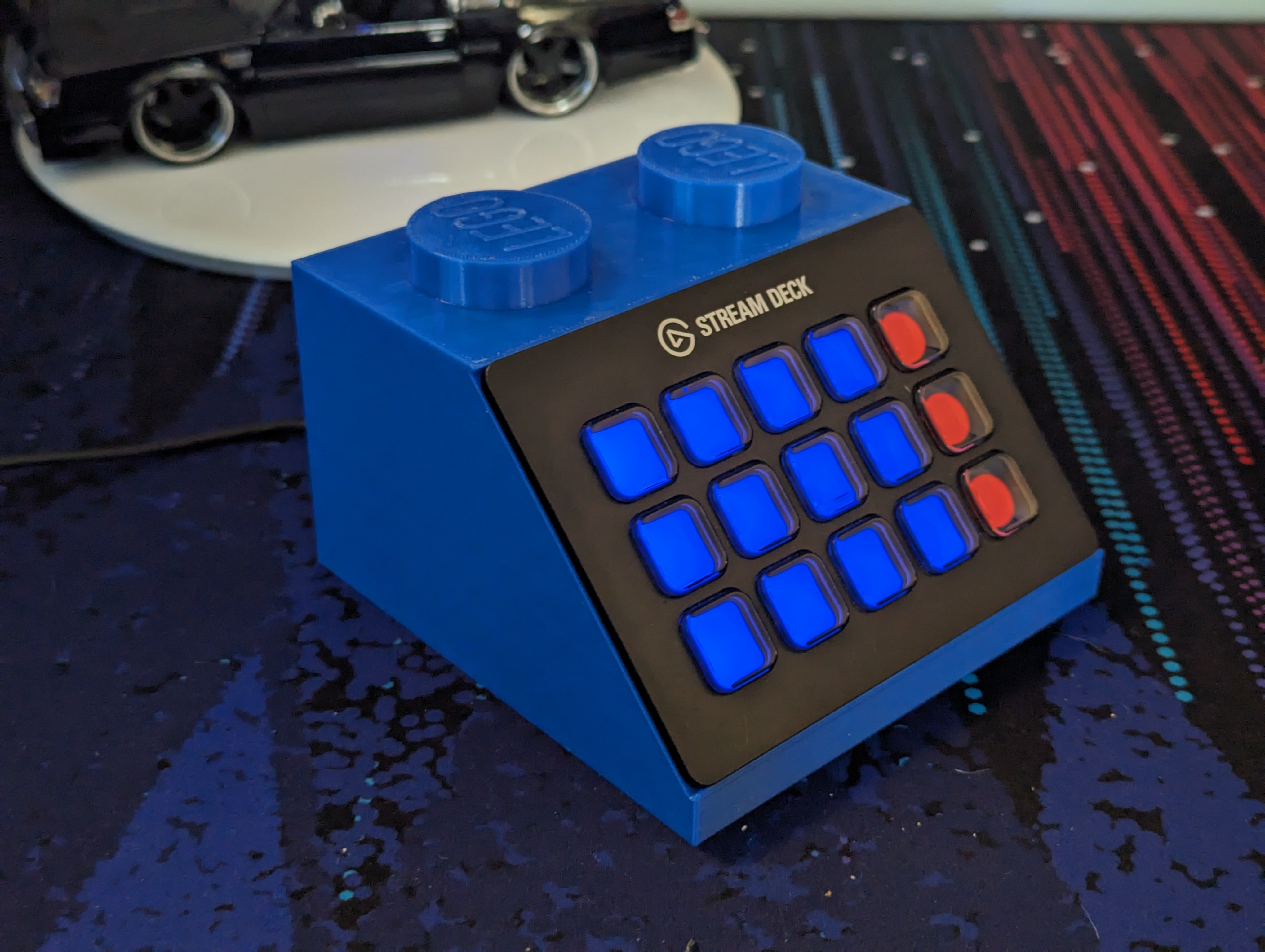 Computer Slope Brick Mount for Gen1 Streamdeck