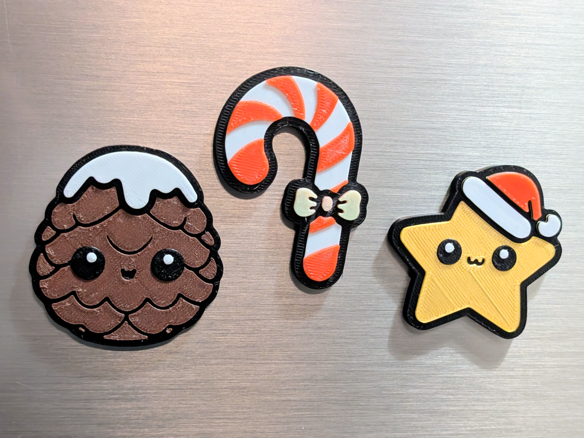 Cute Christmas Magnets Pt. 5 - layered & embossed!