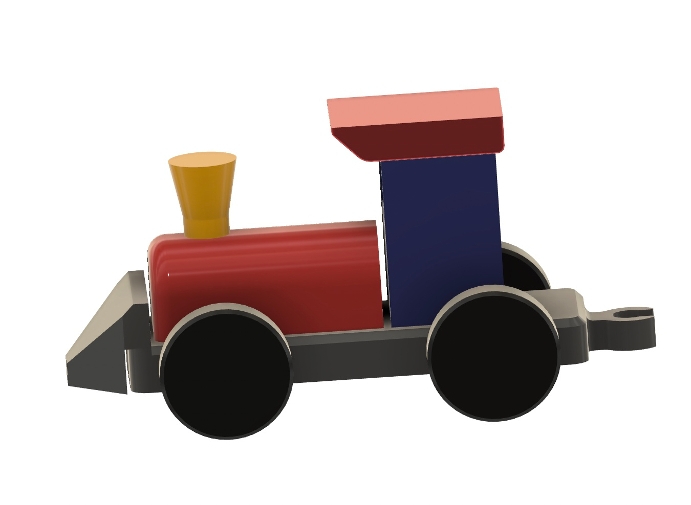 Train can be assembled, colored for children