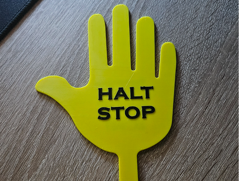 Hand Gadget- HALT STOP für Livestreams