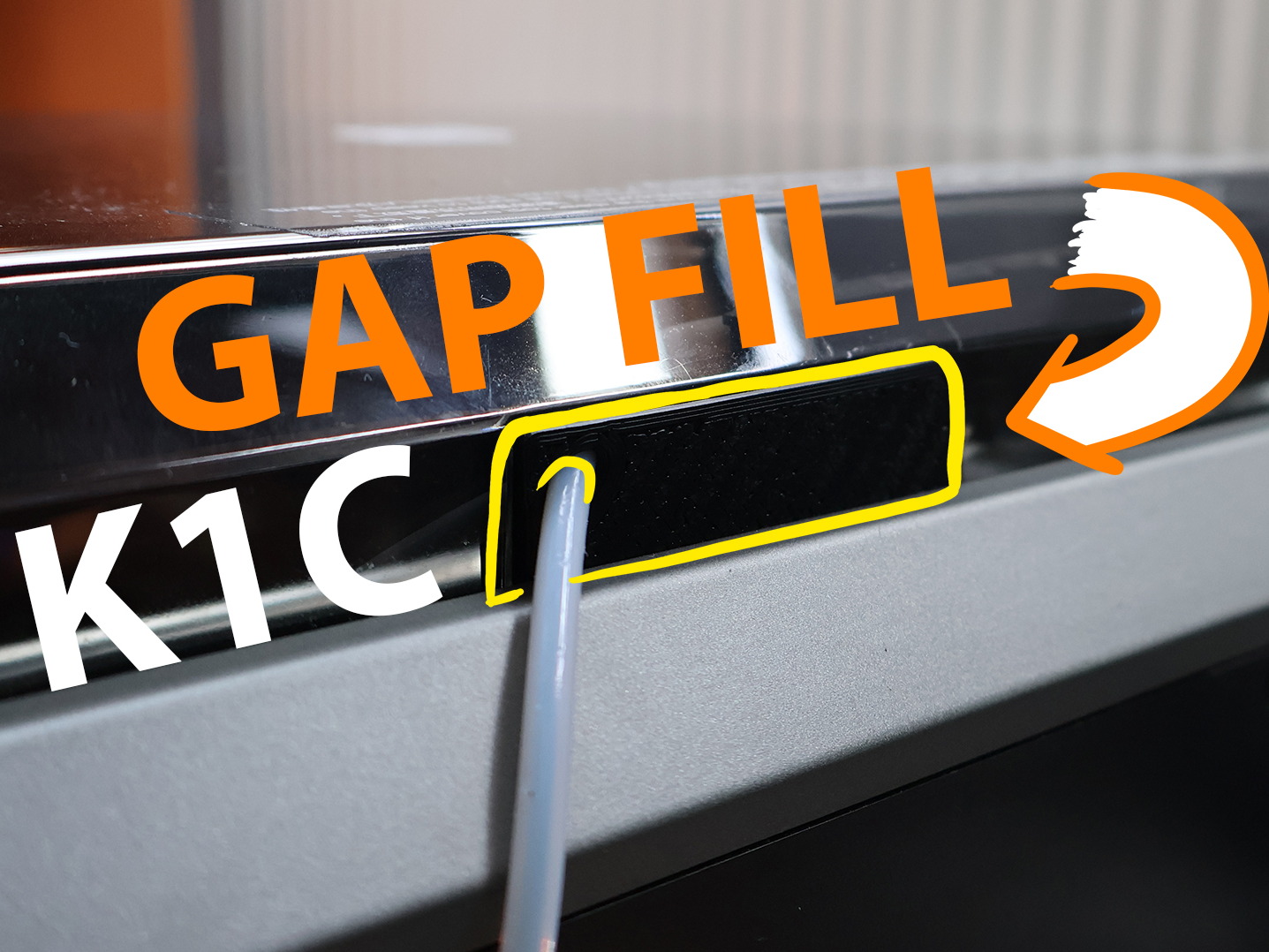 Creality K1C Lid Gap Fill Top Cover Hole Close