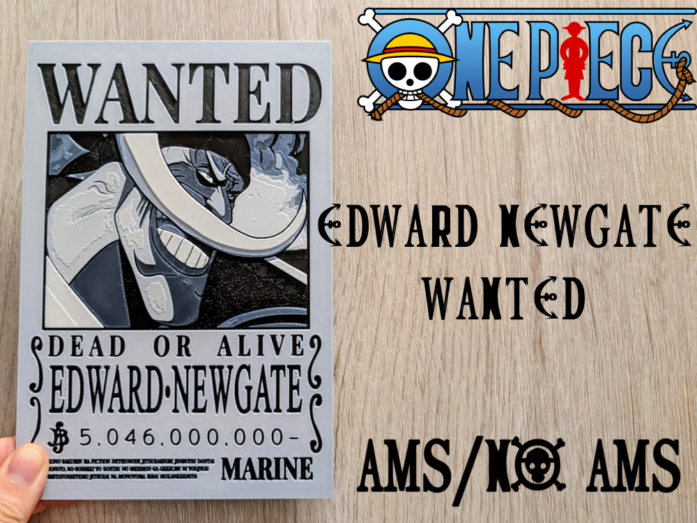 Shirohige Wanted One Piece Hueforge 3 Colores