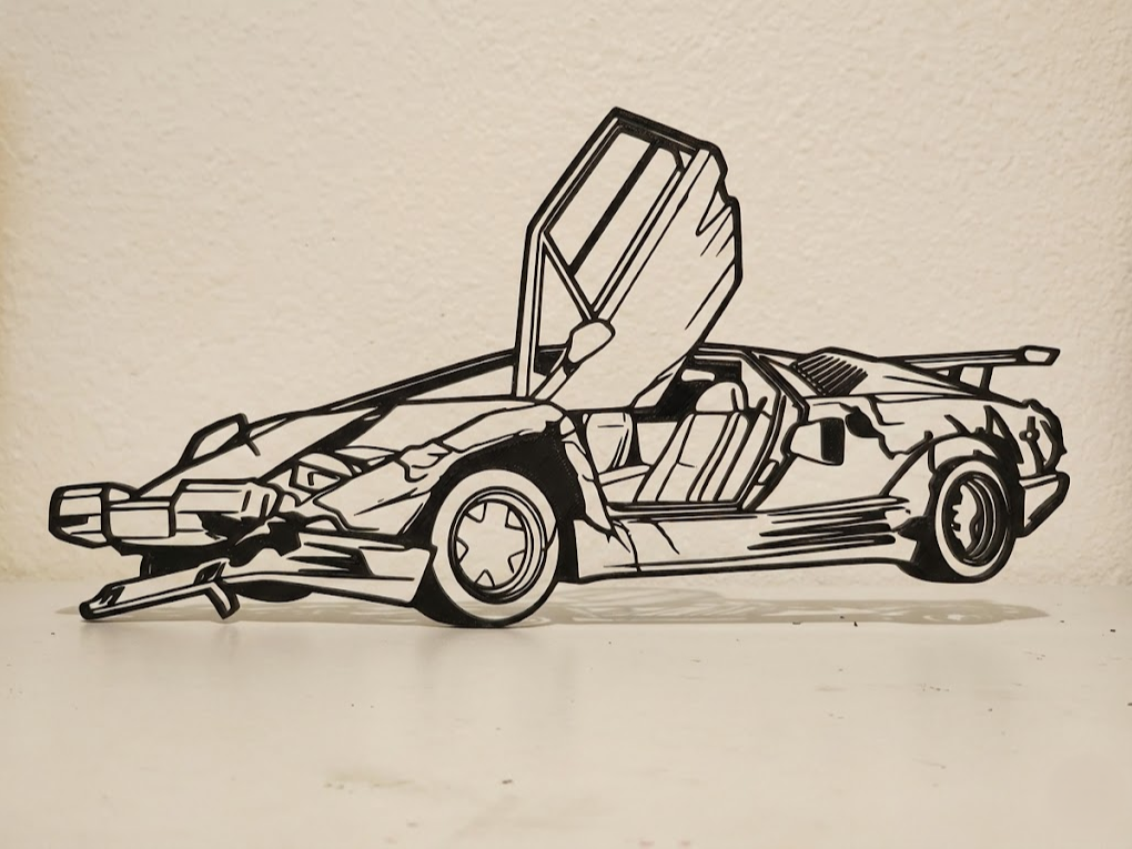 Lamborghini Countach Wolf of Wall Street Wall Art