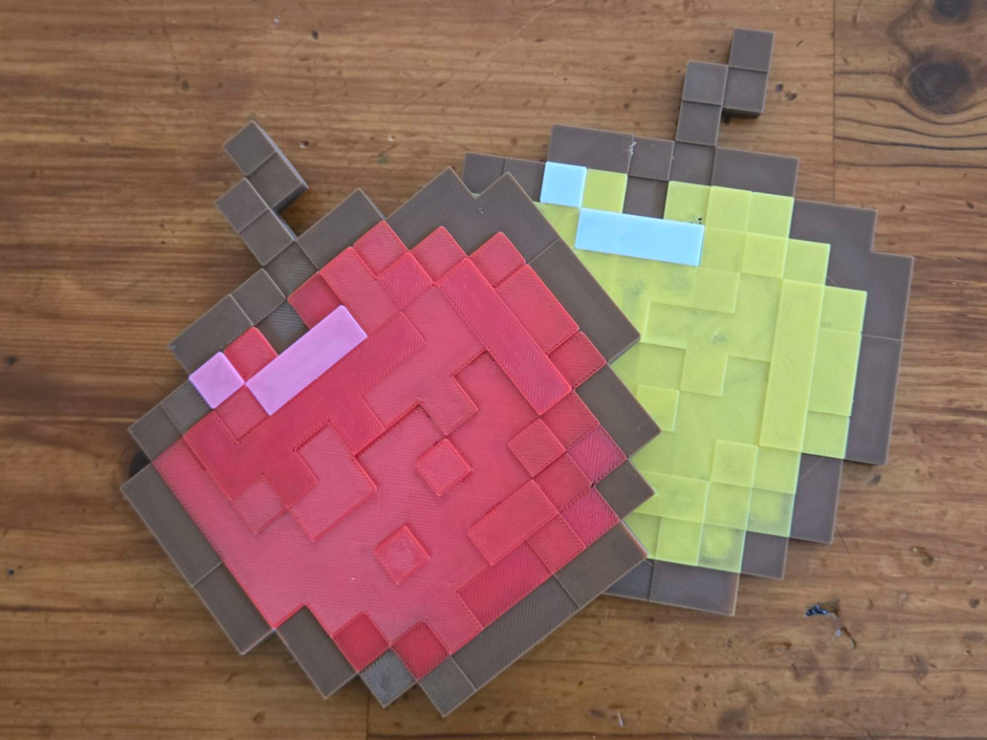 Minecraft Golden Apple & Normal Apple (4&3 COLOR)