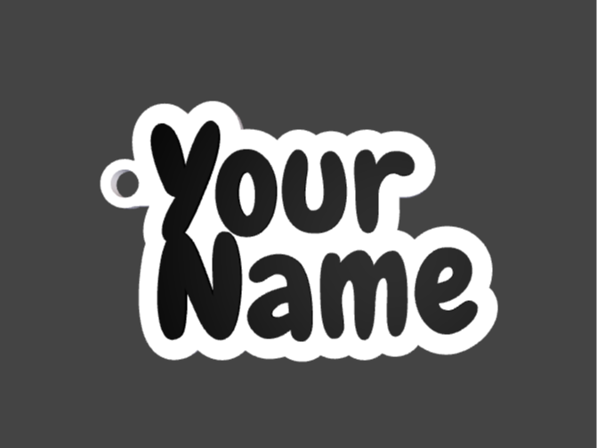 Custom Keychain Name Generator - Chewy font