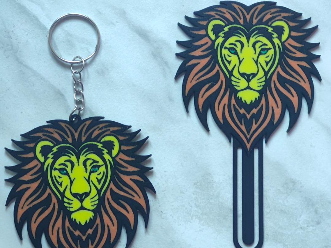 Lion - Bookmark and Keychain