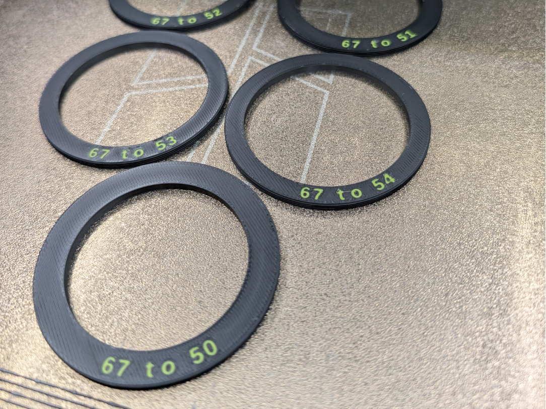 67mm Step Down Rings