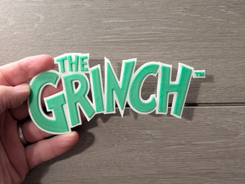 Dr. Seuss The Grinch logo sign plaque 2-sizes
