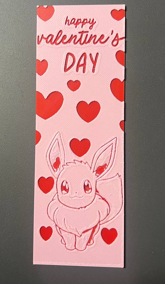 Eevee Valentine's day bookmark
