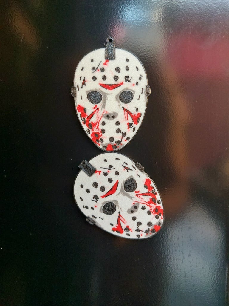 Jason's mask Fridge Magnet and keychain