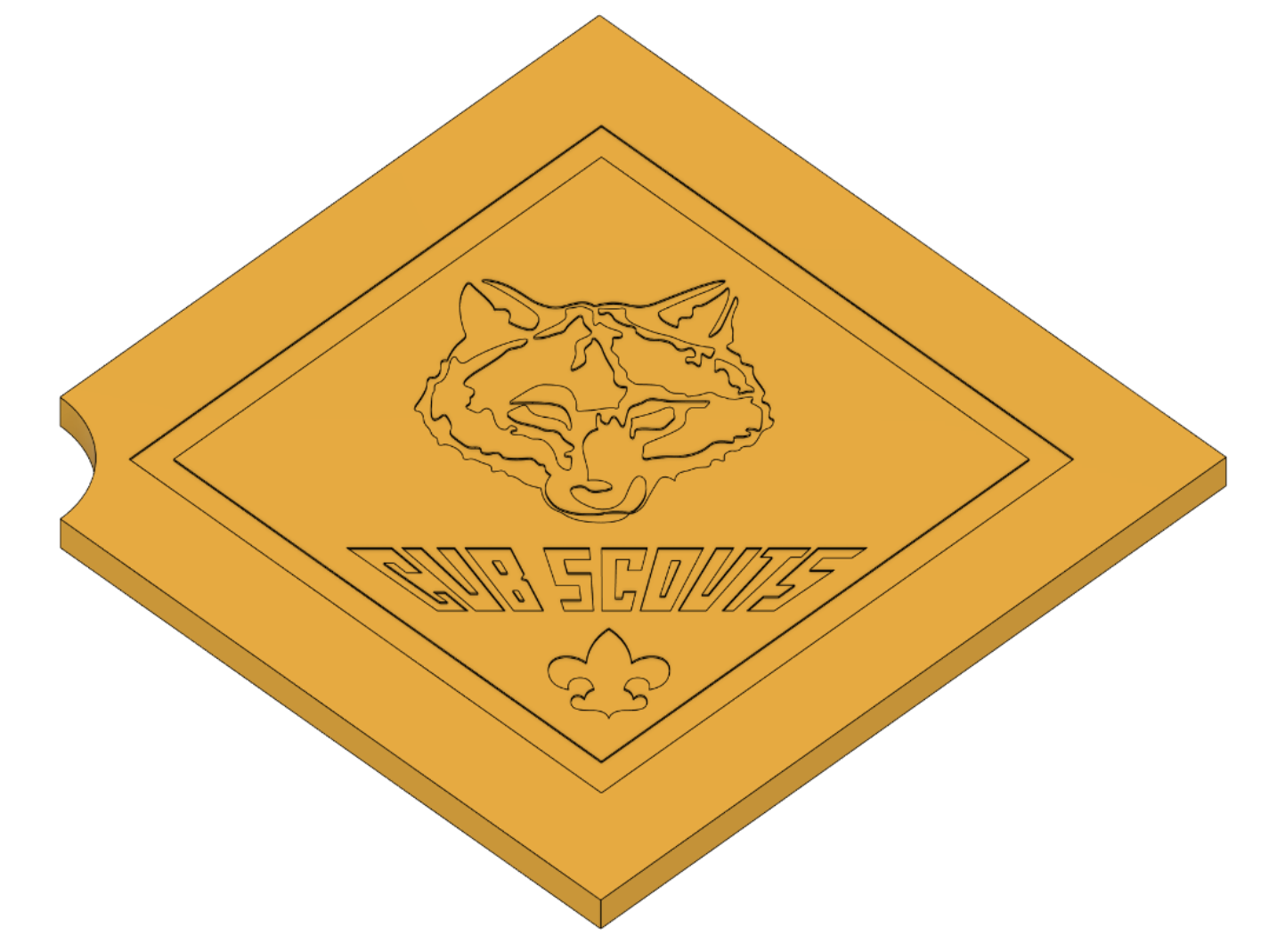 Cub Scout Award Strip Holder Inlay