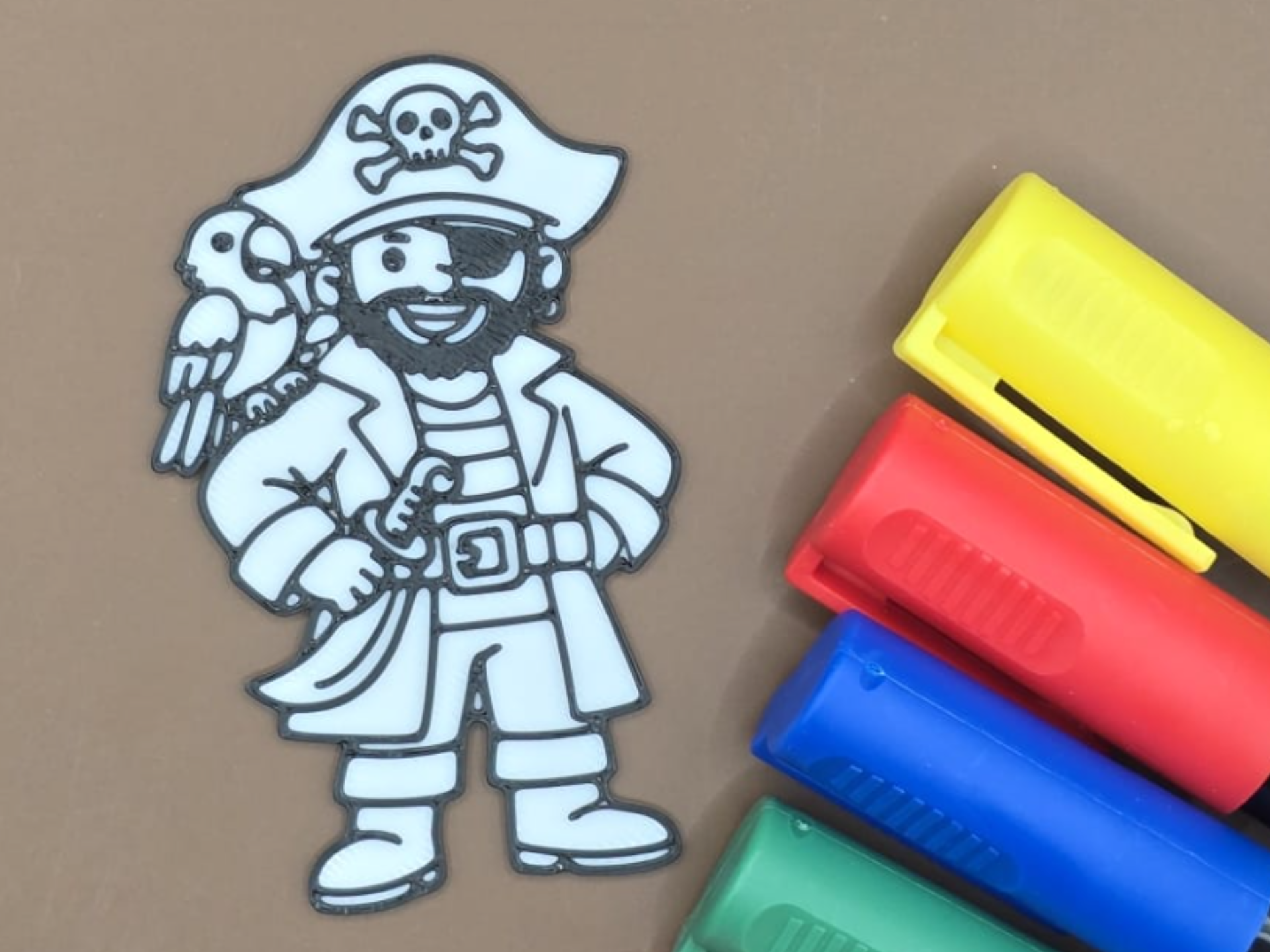 Pirate Captain Coloring Panel