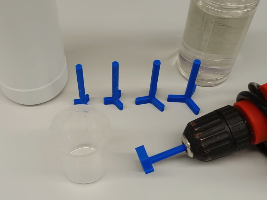 Small mixer set for epoxy/PDMS