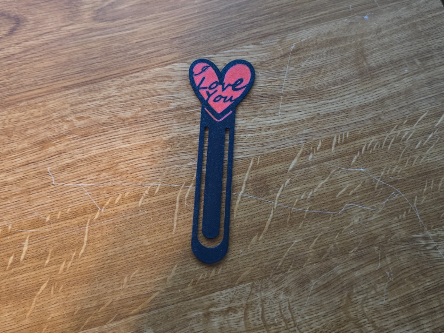 I Love You Bookmark