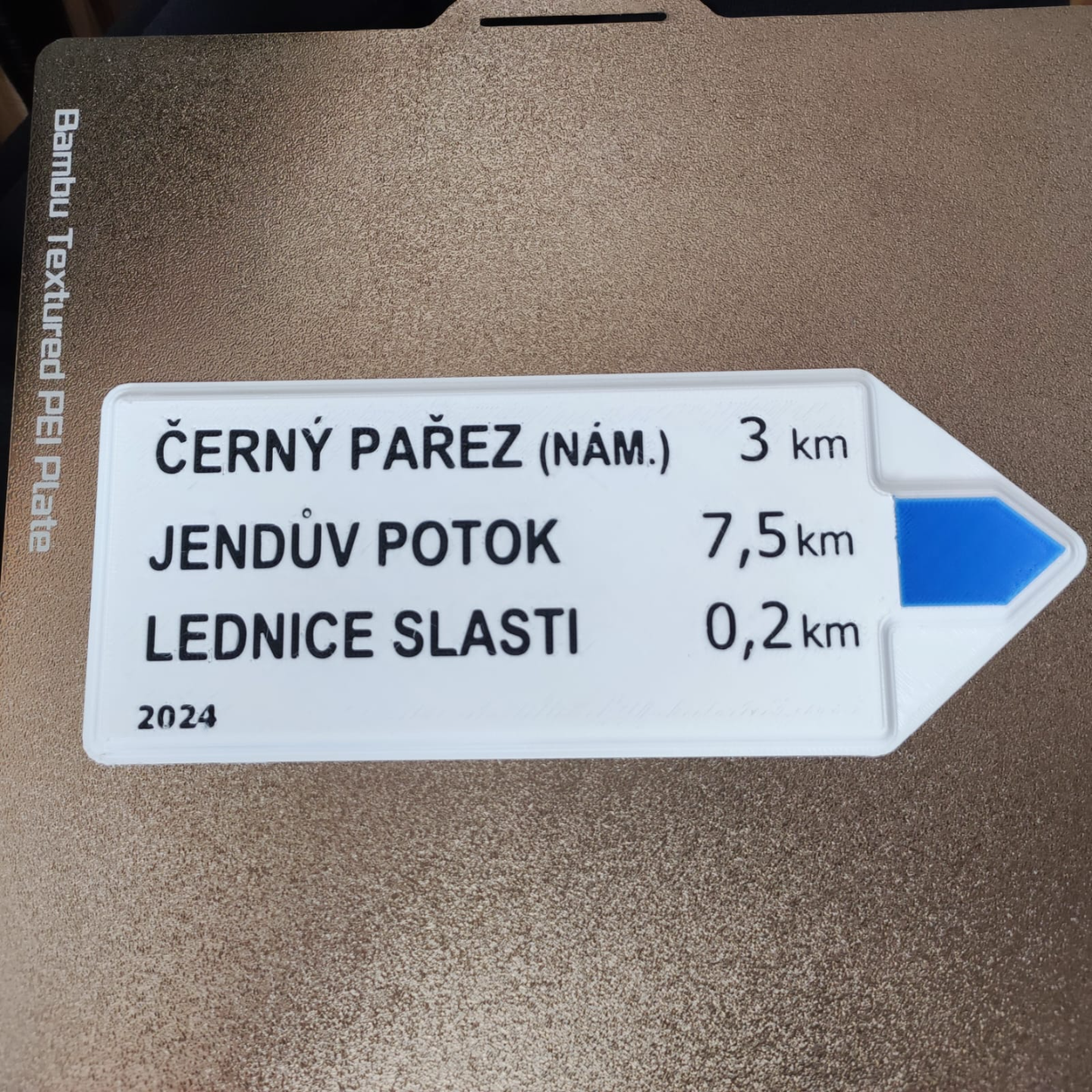 Customizable turistic direction sign
