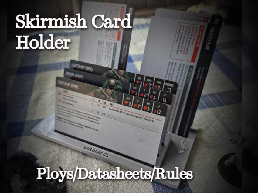 Skirmish Card Holder for Datasheets, Ploys, Rules