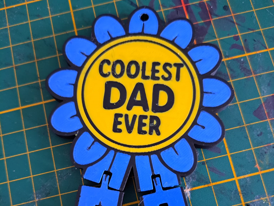 Coolest Dad Ever - 3D Printed Father’s Day Medal