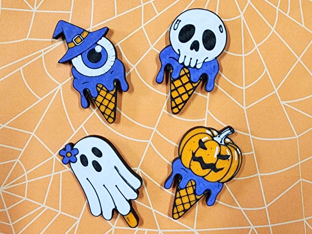 Halloween Ice Cream Magnets